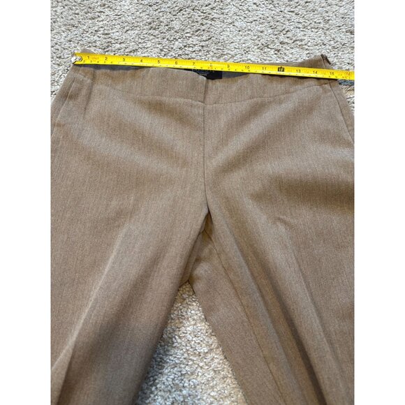 Talbots Heritage Petite 6P Brown Flat Front Pants Side Zip Closure Office - Picture 3 of 7